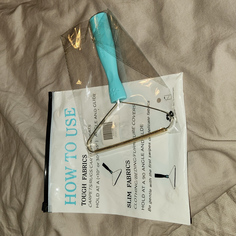 Pet fur removal tool for carpet, couch, or anything your fur baby sleeps on!